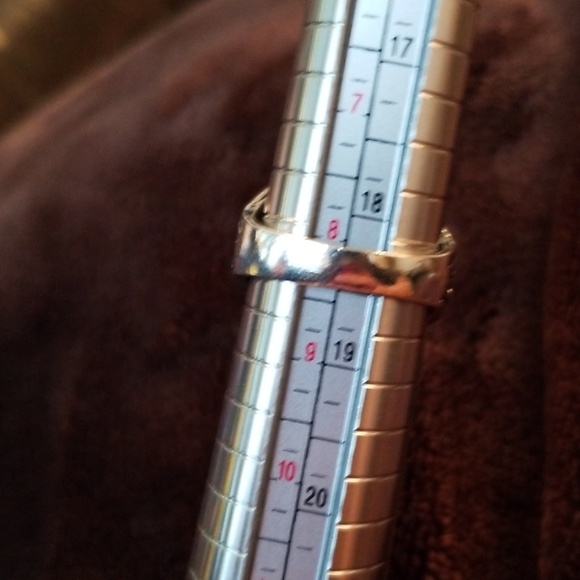 💎 Red resin stone metal ring - Picture 6 of 6